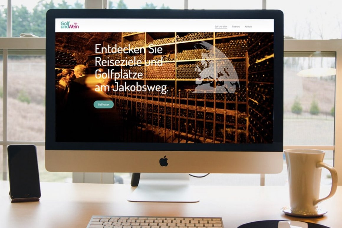 Página web y logo Golf und Wein