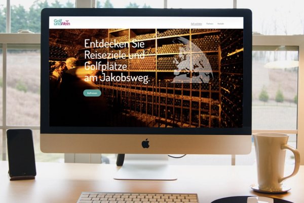 Página web y logo Golf und Wein