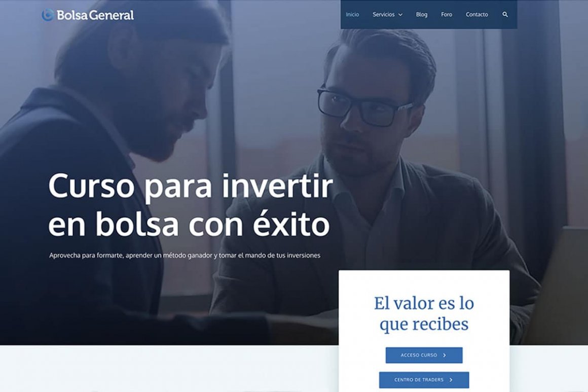 Página web y logo Bolsa General